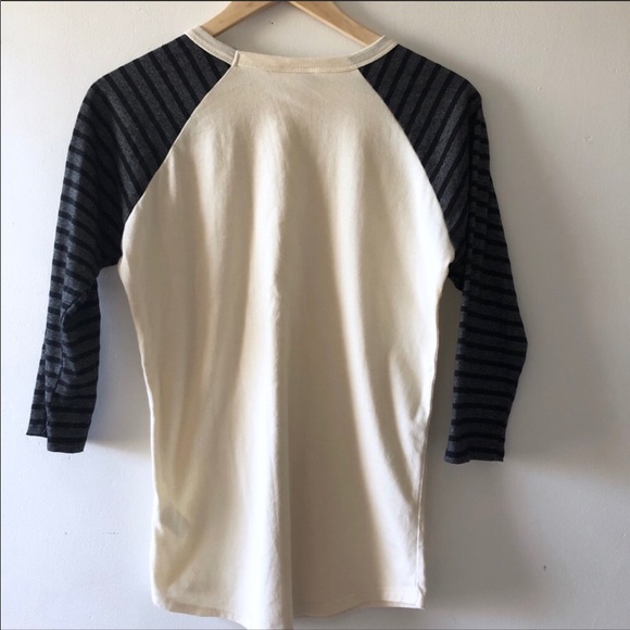 Lularoe | Cream/Gray/Black Striped Randy top - Picture 4 of 4